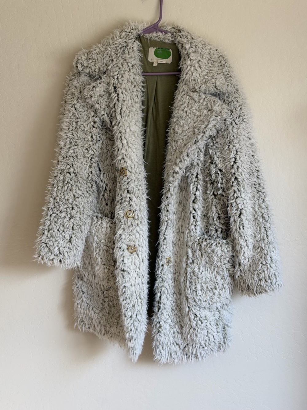 Anthropologie Faux Fur Teddy Jacket